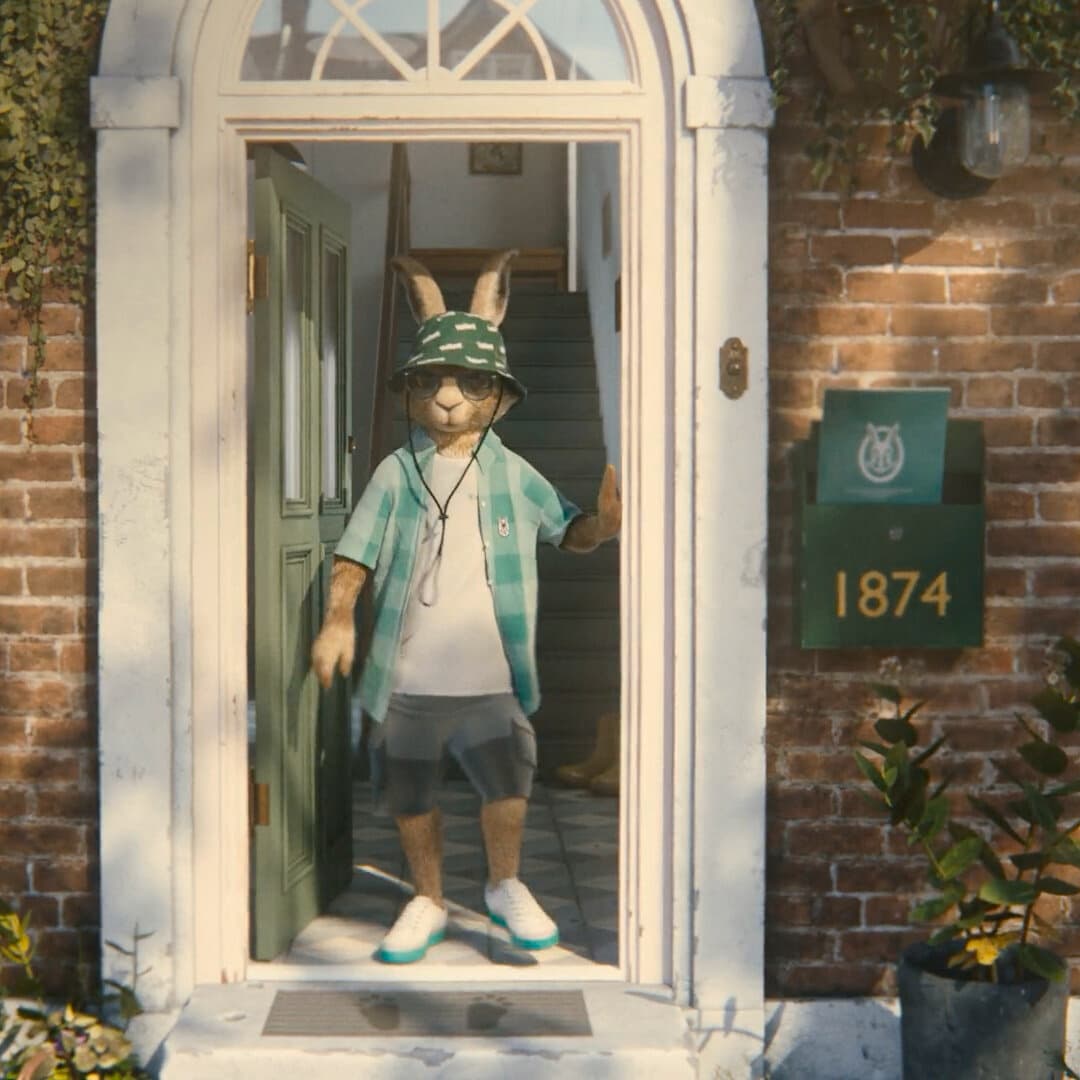 Le lapin Vaillant sur le perron de sa maison | Vaillant