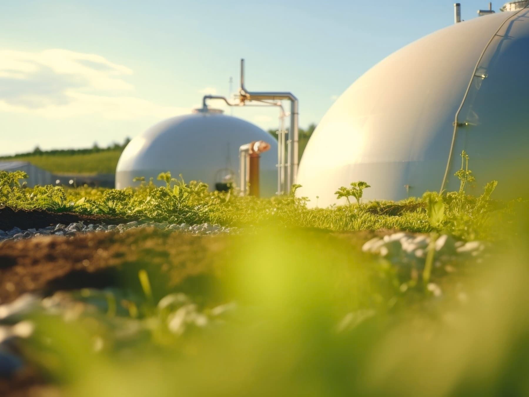 Vue extérieure d'une installation de biogaz | Vaillant