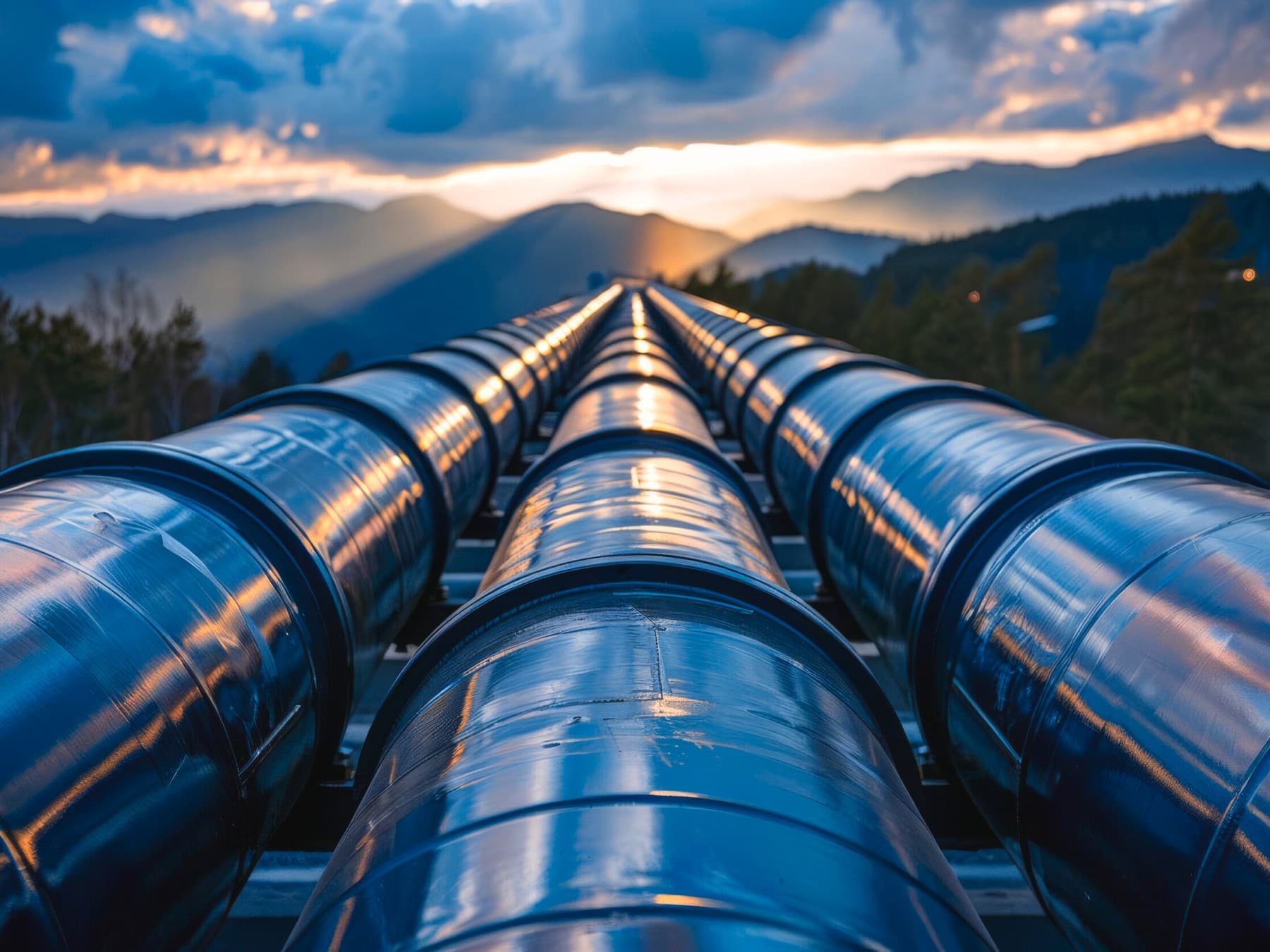Trois conduites de gaz passant au-dessus du sol | Vaillant