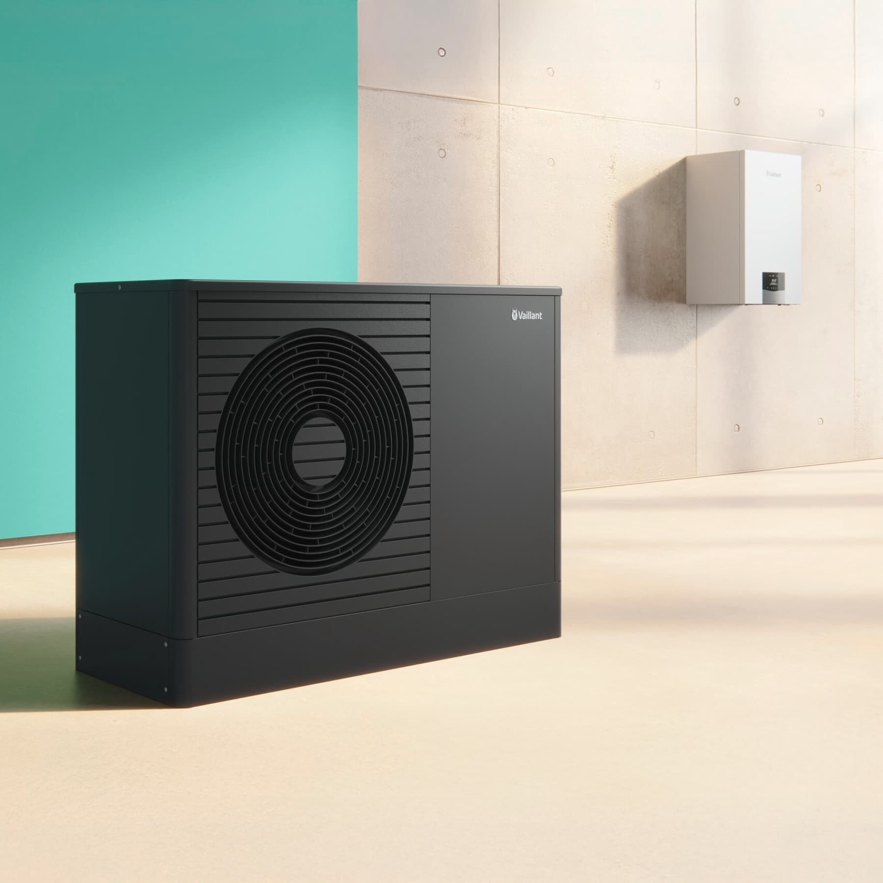 Système hybride avec pompe à chaleur aroTHERM plus et chaudière à condensation au gaz ecoTEC plus | Vaillant