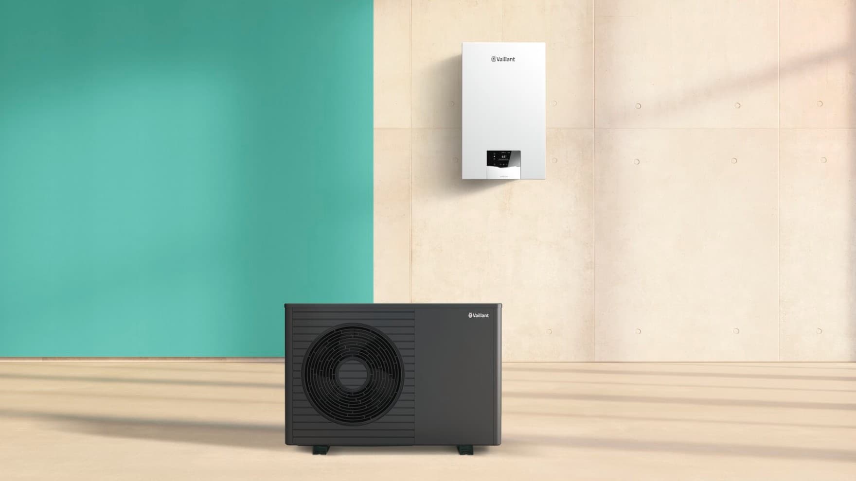 Système de chauffage hybride avec pompe à chaleur aroTHERM plus et chaudière à gaz ecoTEC plus | Vaillant