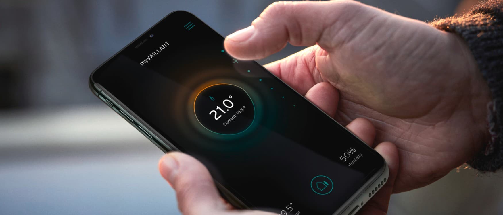 Un mobile qui affiche les données de son système de chauffage | Vaillant