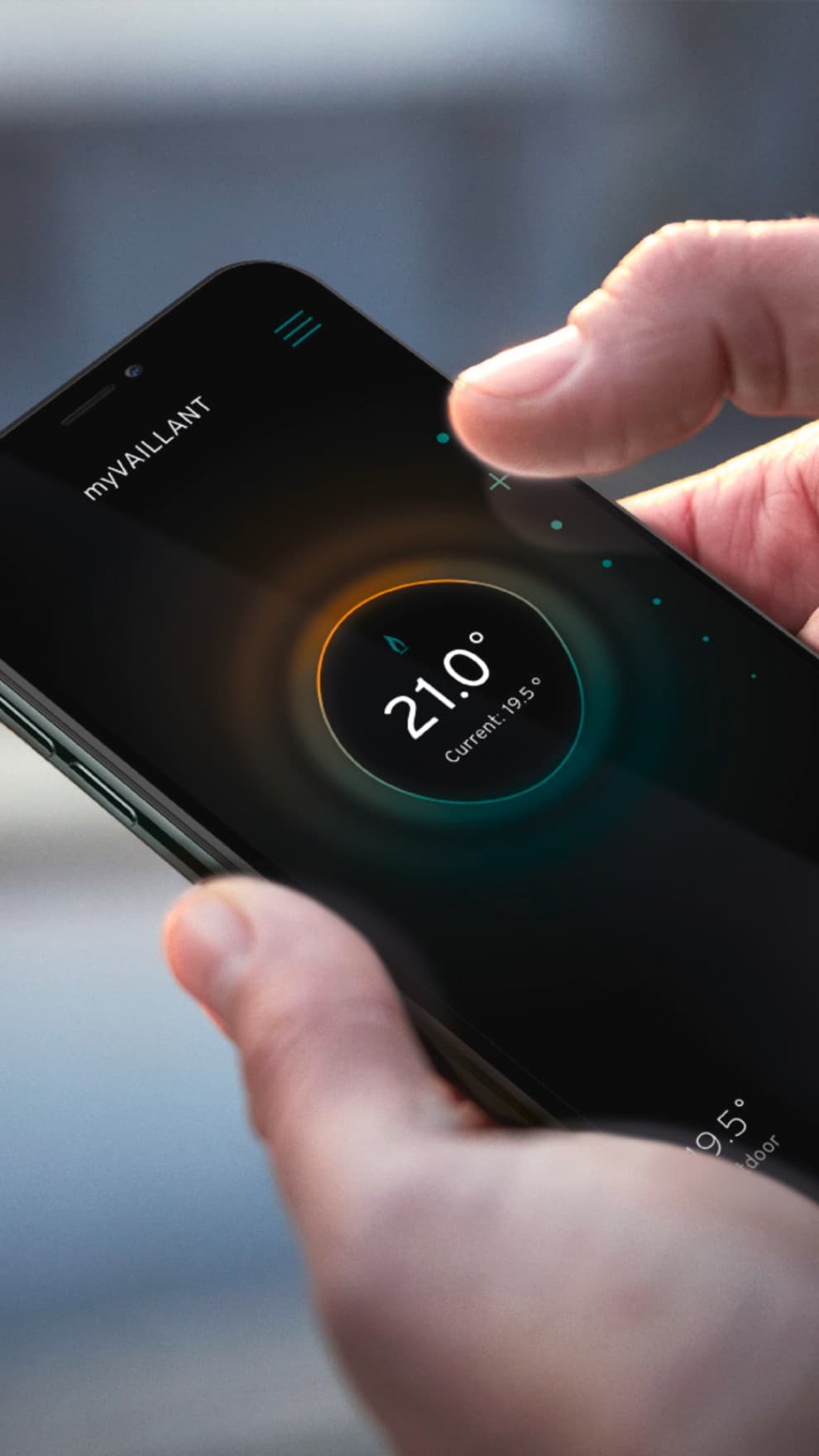 Un mobile qui affiche les données de son système de chauffage | Vaillant