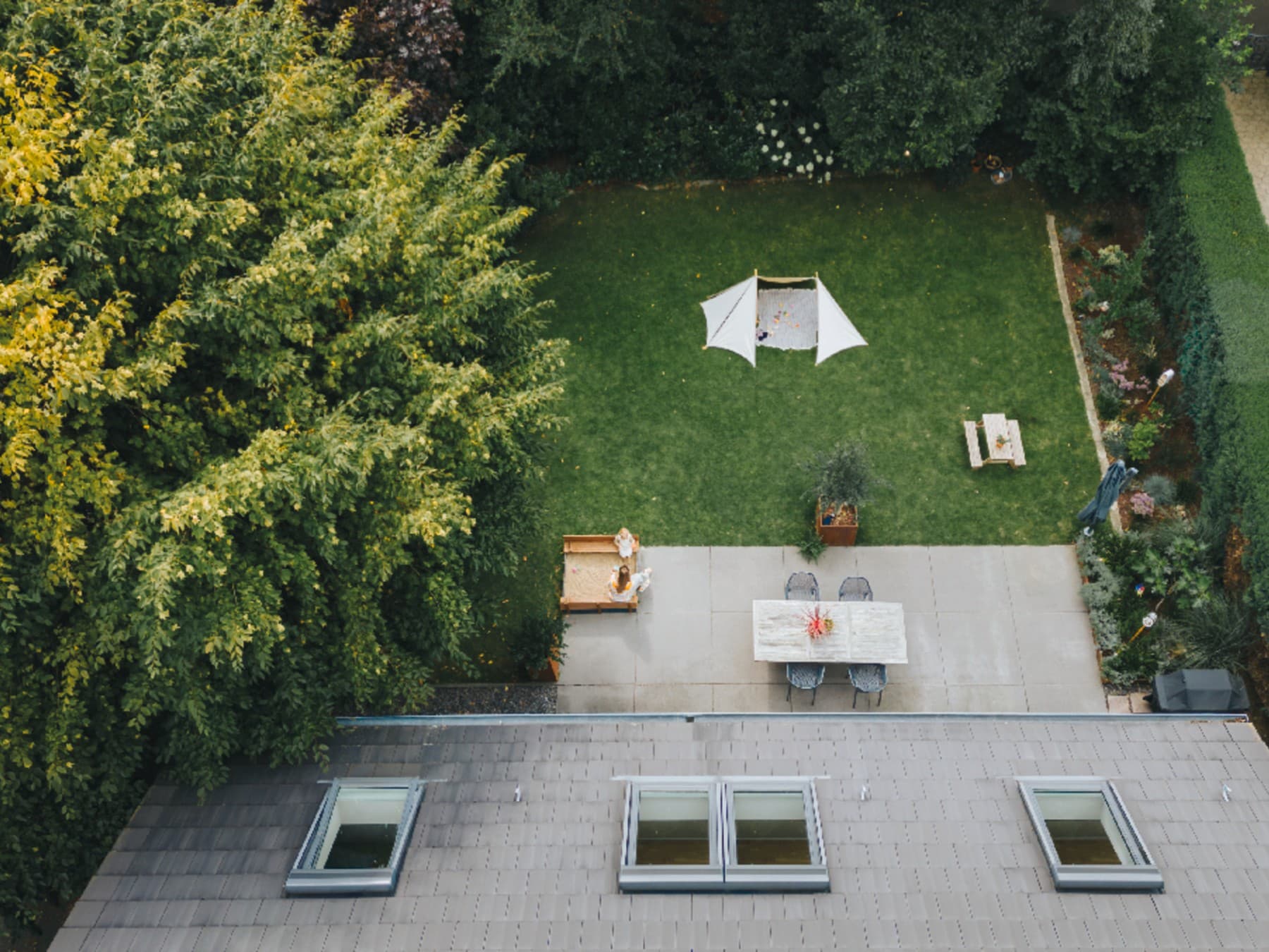 Vue aérienne d'un jardin | Vaillant