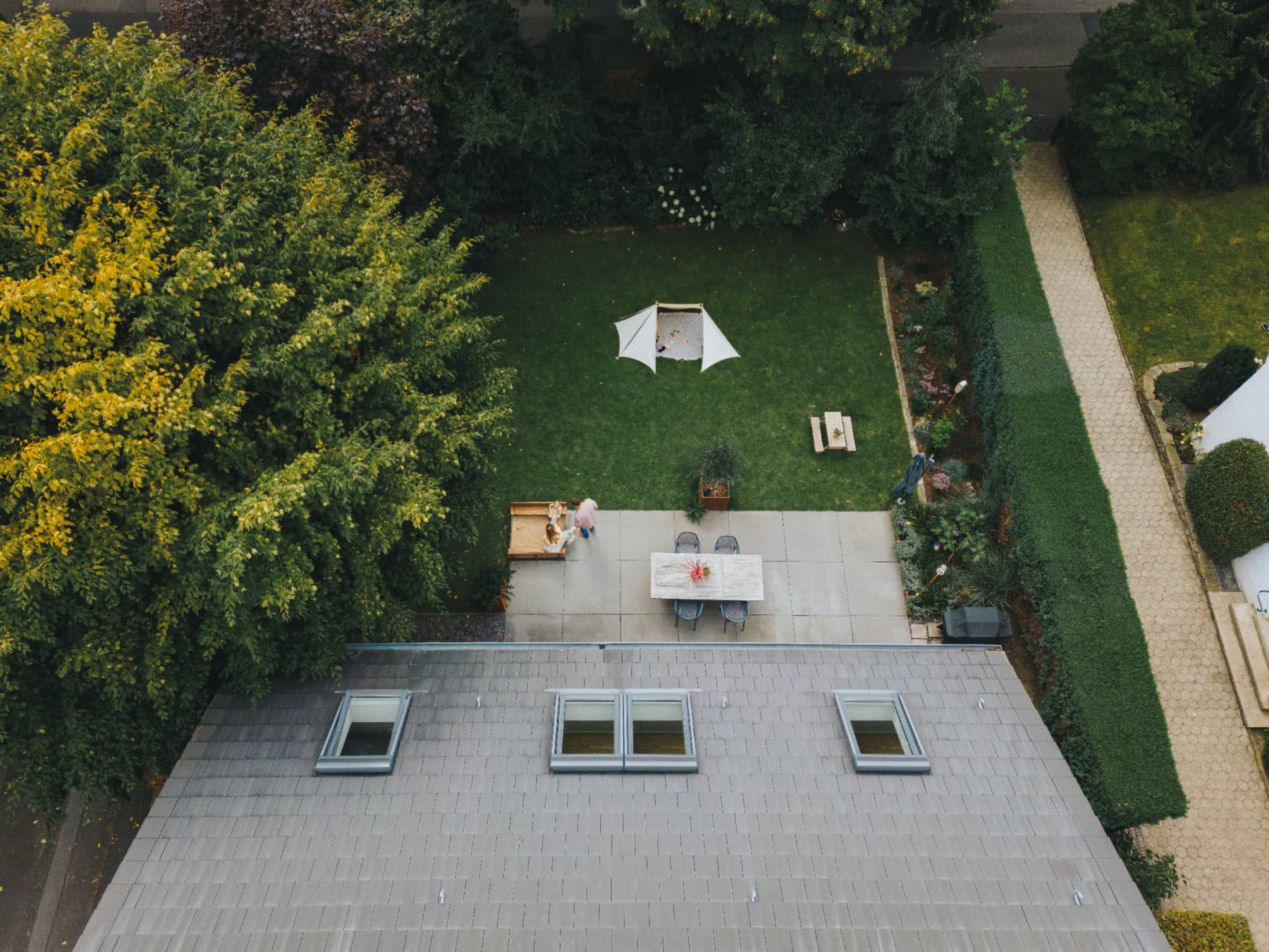 Vue aérienne d'un jardin | Vaillant