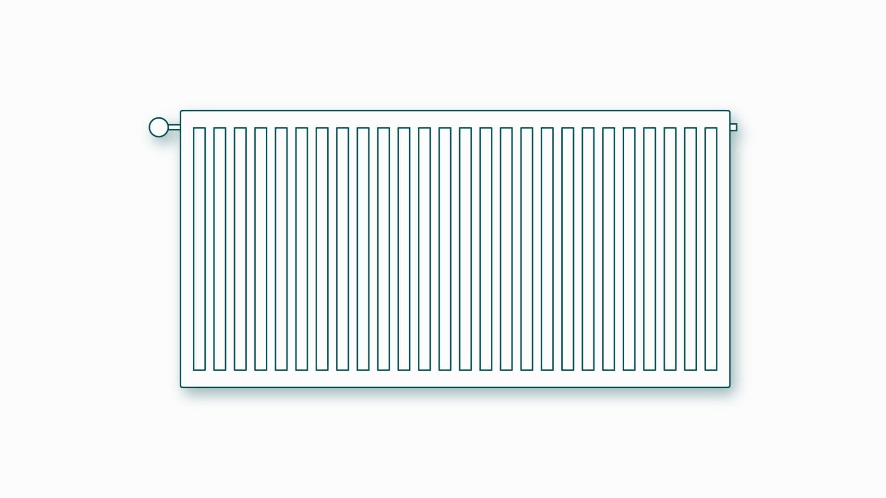 Croquis d'un radiateur compact à plaques | Vaillant