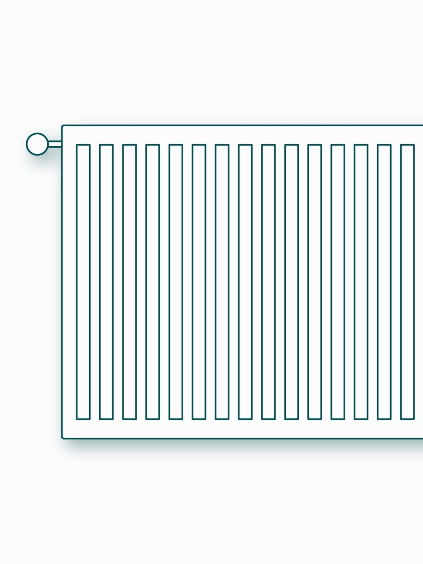 Croquis d'un radiateur compact à plaques | Vaillant