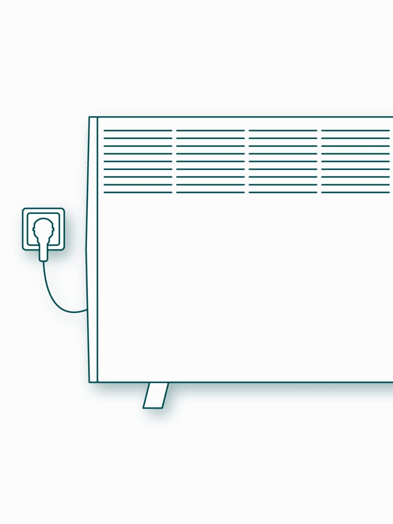 Croquis d'un radiateur convecteur | Vaillant
