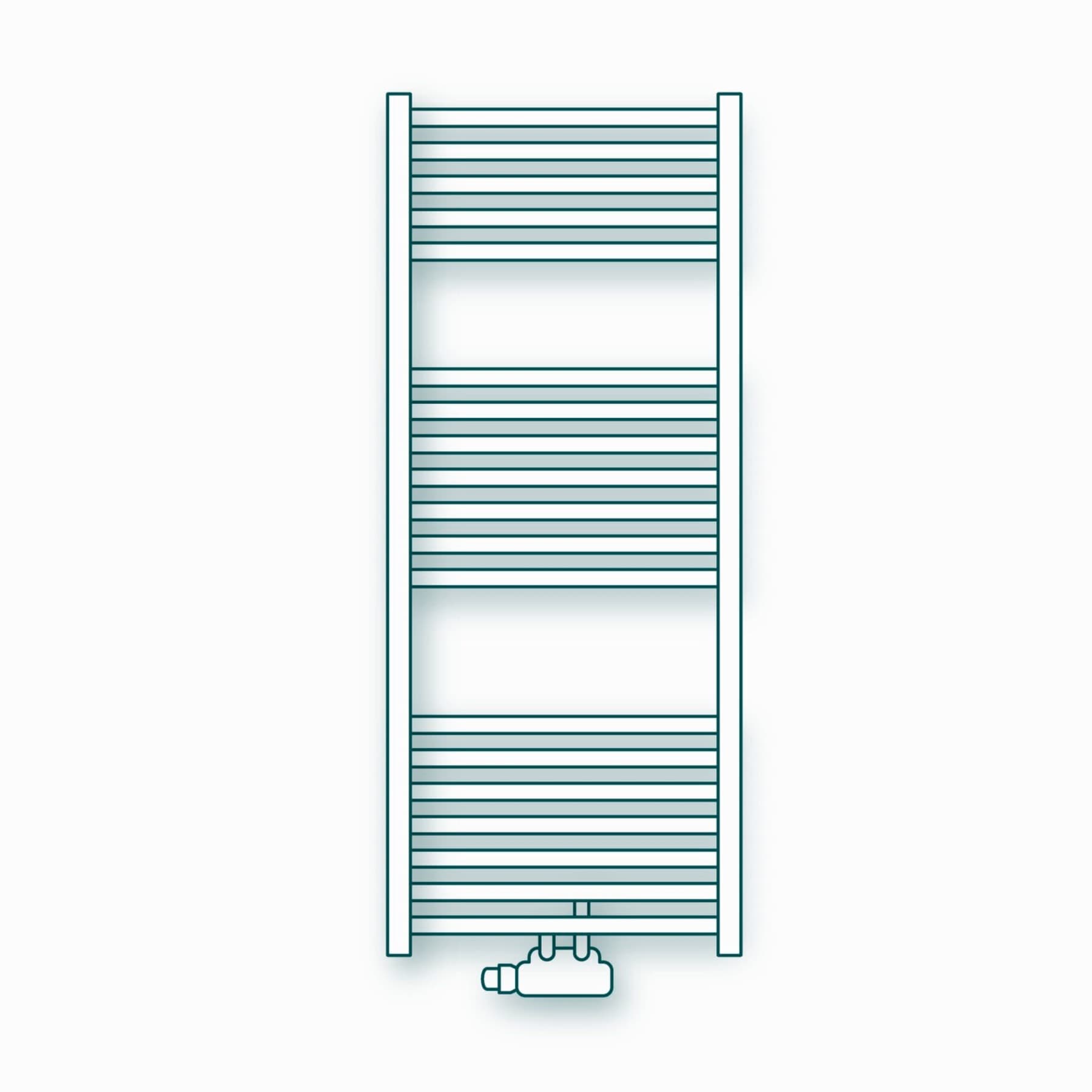 Croquis d'un radiateur de salle de bains | Vaillant