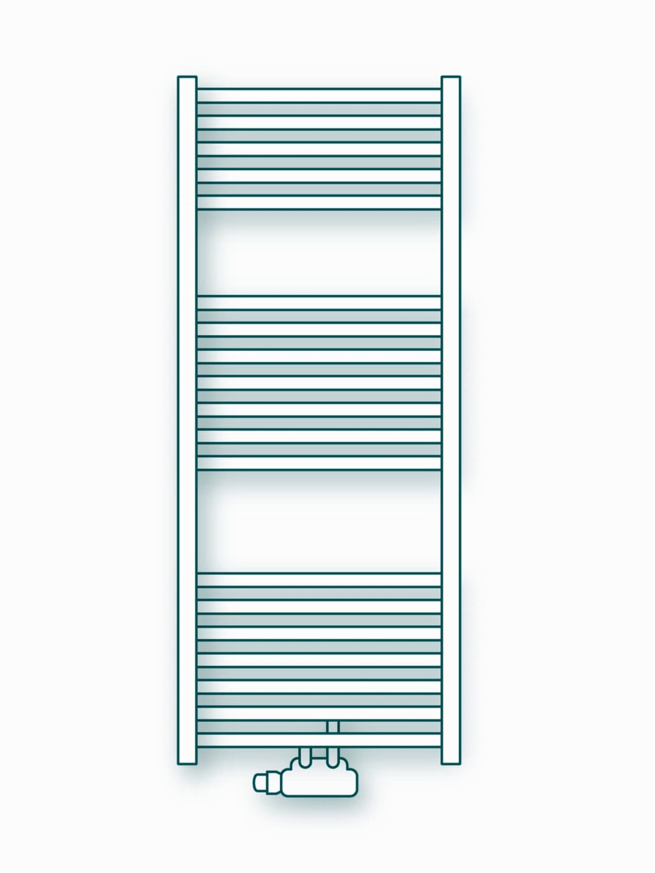 Croquis d'un radiateur de salle de bains | Vaillant