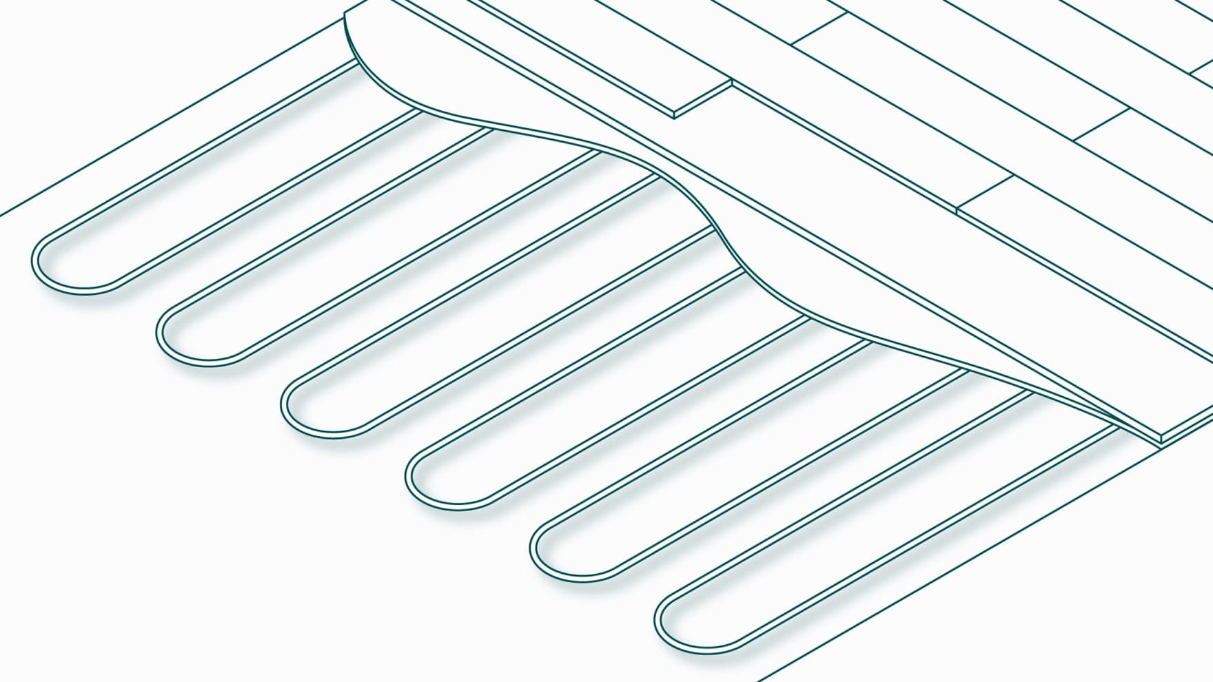 Croquis d'un chauffage au sol | Vaillant