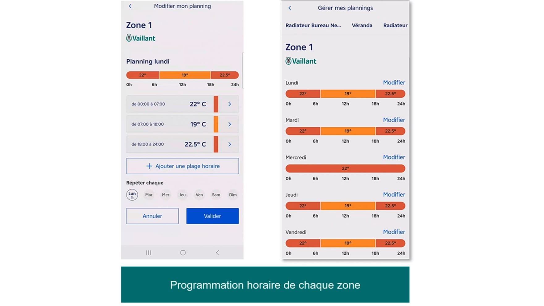 Application EDF & MOI - Gestion du planning | Vaillant