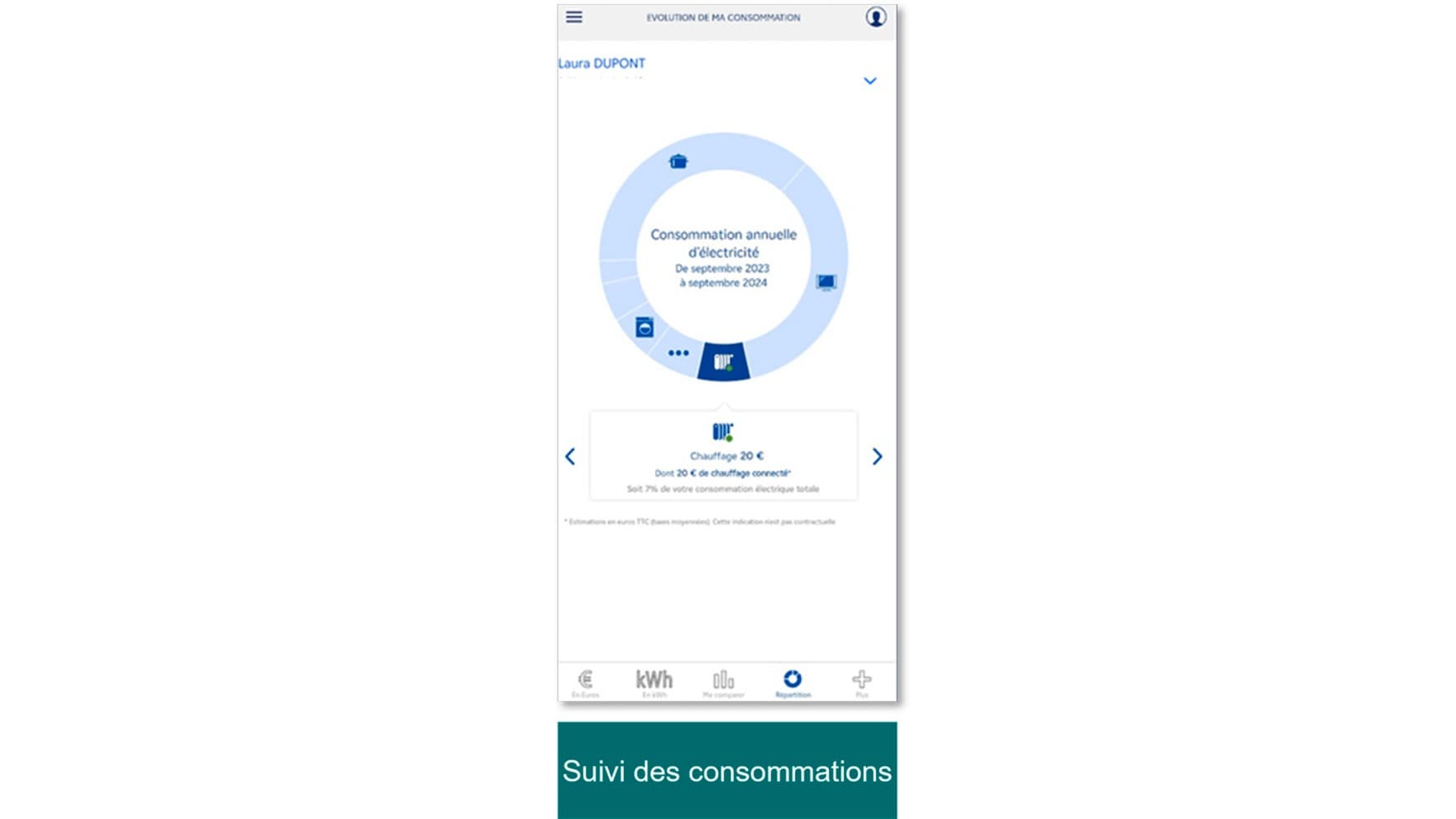 Application EDF & MOI - Consommation mois | Vaillant